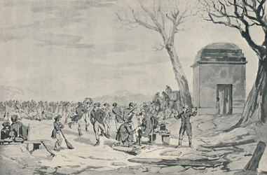 Patinaje en Hyde Park, 1807
