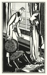 Ilustración para Don Juan de Lord Byron: Don José y su dama se pelean, ¿por qué? (litografía)