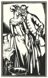 Ilustración para Tristram Shandy de Laurence Sterne (litografía)