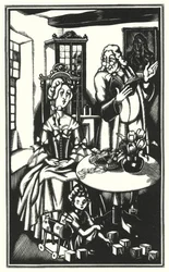 Ilustración para Tristram Shandy de Laurence Sterne (litografía)