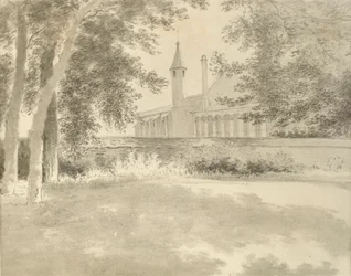 Capilla y biblioteca de Balliol desde el Grove, 2 de agosto de 1783