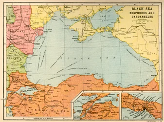 Mar Negro: Bósforo y Dardanelos, hacia 1914, hacia 1920