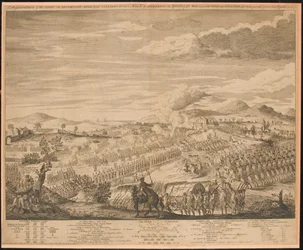 Representación de la batalla de Drunmossie [sic] Moor cerca de Culloden, 16 de abril de 1746