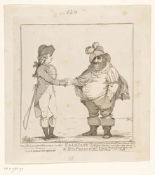 Fox y el Príncipe de Gales, 1783 Falstaff y su príncipe (título sobre el objeto)