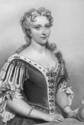 Carolina de Brandeburgo-Ansbach 1683-1737, reina consorte del rey Jorge II, 1851