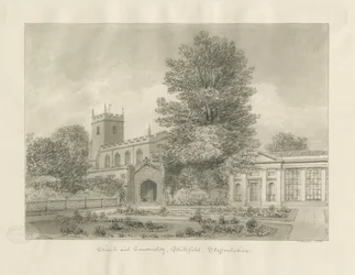 Iglesia de Blithfield: dibujo en sepia