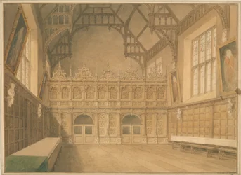 Cambridgeshire - Trinity College Hall - Vista Interior