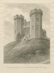 Iglesia del Castillo - Castillo de Stafford: dibujo en sepia