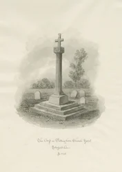 Cruz en el cementerio de la Iglesia de Pattingham