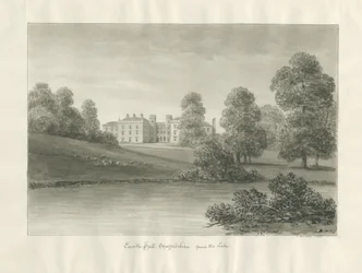 Enville Hall: dibujo en sepia