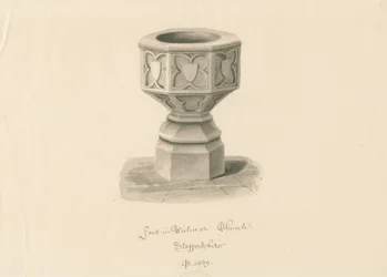 Pila bautismal en la Iglesia de Wichnor