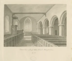 Interior de la Iglesia de High Offley