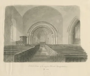 Interior de la Iglesia de Longdon