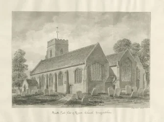 Iglesia de Kinver: dibujo en sepia