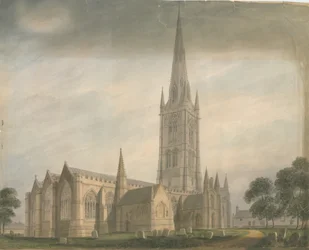 Lincolnshire - Iglesia de Grantham, 1811