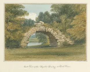 Oxfordshire - Henley upon Thames - Puente Rústico en Park Place, 1826