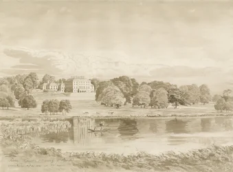 Patshull House: dibujo a tinta sepia, 26 de agosto de 1820