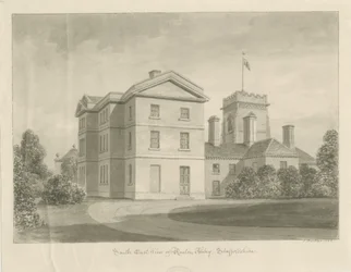 Abadía de Ranton [Priory]: dibujo en sepia, 1842