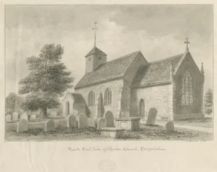 Iglesia de Ranton: dibujo en sepia, 1842