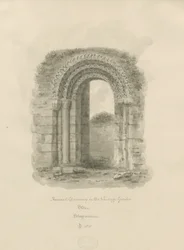 Stone - Puerta antigua en el jardín de la vicaría