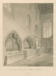Iglesia de Tamworth - Monumentos: dibujo en sepia