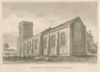 Iglesia de Tatenhill: dibujo en sepia