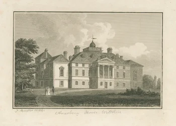 Wiltshire - Casa Amesbury: grabado