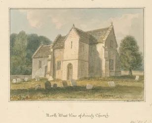 Wiltshire - Ansty - Iglesia, 1817