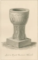 Worcestershire - Droitwich - Pila Bautismal de la Iglesia de San Andrés, 1833