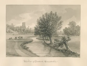 Worcestershire - Droitwich - Vista Oeste de la Ciudad, 1833