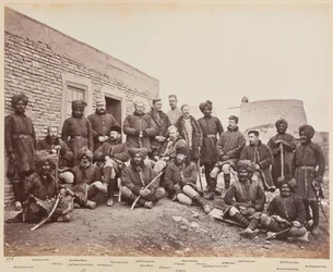 Oficiales británicos y nativos, 3º Sijs, 1879