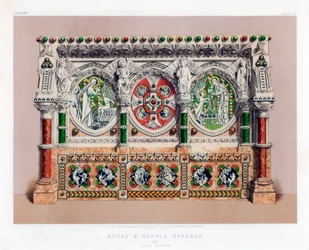Retablo de piedra y mármol, siglo XIX