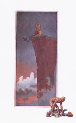 Canción de hambruna, ilustración de El jardín de Kama (y otras letras de la India), 1920