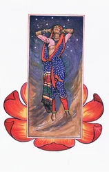 Ojira, a su amante, ilustración de El jardín de Kama (y otras letras de la India), 1920