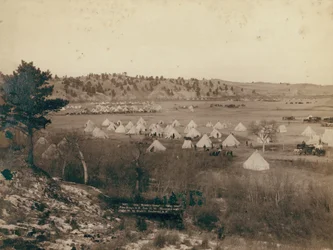 Campamento del General Brook cerca de Pine Ridge