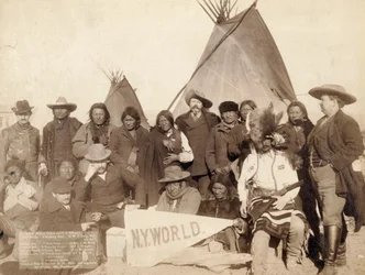 Jefes indios y funcionarios de EE.UU. en Pine Ridge, 1891