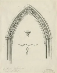 Interior de la Catedral de Lichfield - Arco en el Pasillo Norte