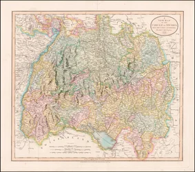 Mapa de Suabia de 1799 por John Cary
