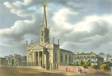 Catedral de St. Louis Publicada y Litografiada Por J. C. Wild En La Oficina del Missouri Republican