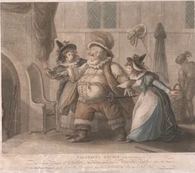 La huida de Falstaff - "Las alegres comadres de Windsor", Acto IV, Escena II
