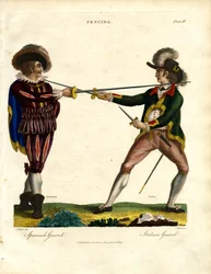 Estilos de esgrima: Guardia Española e Italiana