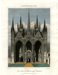 Fachada oeste de la catedral de Peterborough