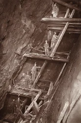 The Man Engine at Dolcoath Mine, ilustración de 