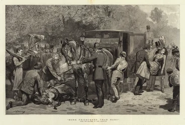 Más asustado que herido