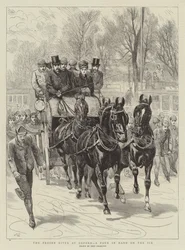 El Río Congelado en Oxford, un Cuatro en Mano sobre el Hielo