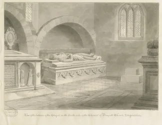 Interior de la iglesia de Draycott in the Moors, 1841
