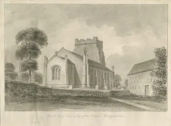 Iglesia de Kingsley: dibujo en sepia, 1841