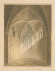 Oxfordshire - Oxford - Interior del Presbiterio de la Iglesia de San Pedro, 1811