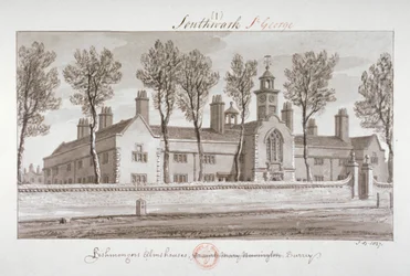 Hospital de San Pedro, Southwark, Londres, 1827