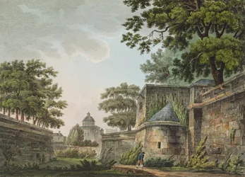 Interior de los fosos de la Bastilla, 1809
